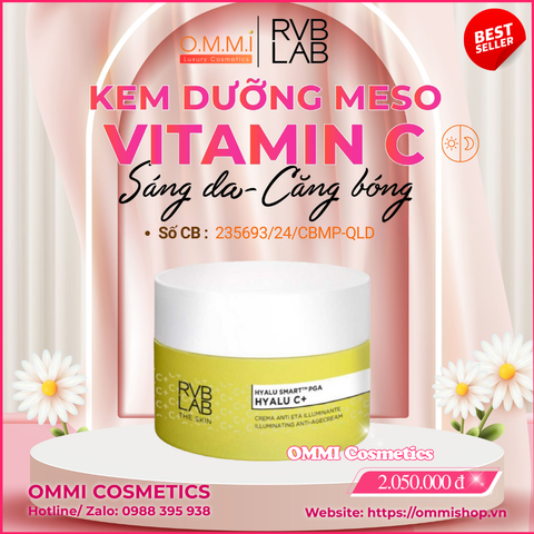 RVB LAB – Kem Dưỡng HYALU C+ Sáng Mịn & Chống Oxy Hóa (50ml) - Cấp ẩm sâu, làm da rạng rỡ và căng mướt