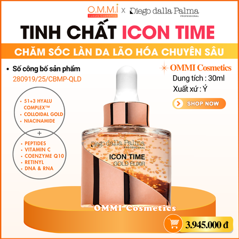 Diego Dalla Palma – Serum Vàng vi điểm ICON TIME Gold Elixir, hỗ trợ cải thiện các dấu hiệu lão hóa, cho làn da sáng mịn và săn chắc (30ml)