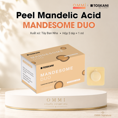 TOSKANI – Mandesome Duo – Peel Mandelic Acid hỗ trợ cải thiện tình trạng da không đều màu và tăng sắc tố (Hộp 5 tép × 1 ml)