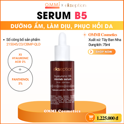 EKSEPTION - Serum B5 - Tinh chất dưỡng ẩm, làm dịu & phục hồi da (75ml)