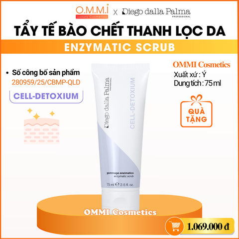 Diego Dalla Palma - CELL DETOXIUM Enzymatic Scrub - Tẩy tế bào chết Enzyme dịu nhẹ, giúp thanh lọc & làm sáng da (75ml)