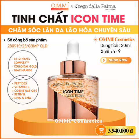 Diego Dalla Palma – Serum Vàng vi điểm ICON TIME Gold Elixir, hỗ trợ cải thiện các dấu hiệu lão hóa, cho làn da sáng mịn và săn chắc (30ml)