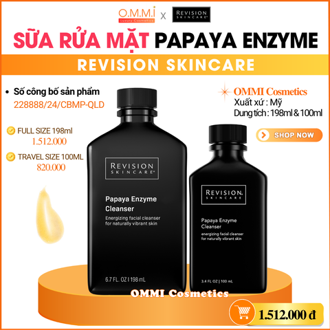 REVISION SKINCARE - PAPAYA ENZYME CLEANSER - Sữa rửa mặt Enzyme đu đủ dịu nhẹ dành cho mọi loại da (198ml)