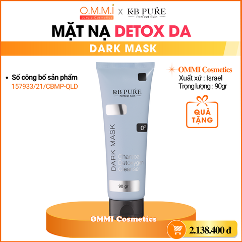 KB PURE - DARK MASK - Mặt nạ than tre, cung cấp oxy, detox da, sáng da (90gr)