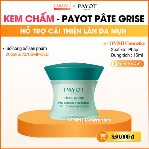 PAYOT – PÂTE GRISE Stop Pimple Original Paste - Kem chấm hỗ trợ cải thiện mụn (15ml)