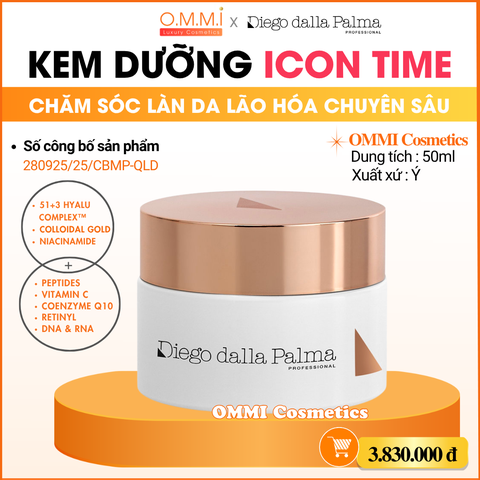 Diego Dalla Palma – Kem dưỡng Vàng vi điểm ICON TIME Gold Cream, hỗ trợ cải thiện các dấu hiệu lão hóa, cho làn da sáng mịn và săn chắc (50ml)
