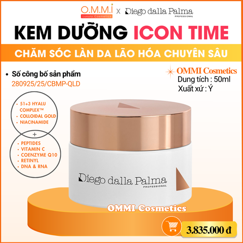 Diego Dalla Palma – Kem dưỡng Vàng vi điểm ICON TIME Gold Cream, hỗ trợ cải thiện các dấu hiệu lão hóa, cho làn da sáng mịn và săn chắc (50ml)