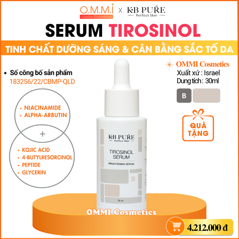 KB PURE - TIROSINOL - Serum dưỡng sáng da, hỗ trợ cải thiện da thâm – sạm – nám chuyên sâu (30ml)