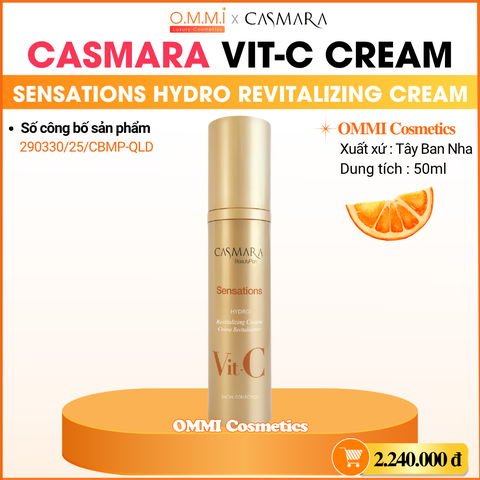 CASMARA – Vit-C Sensations Hydro Revitalizing Cream - Kem dưỡng Vitamin C hỗ trợ làm sáng da (50ml)