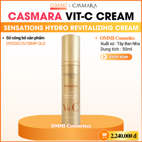 CASMARA – Vit-C Sensations Hydro Revitalizing Cream - Kem dưỡng Vitamin C hỗ trợ làm sáng da (50ml)