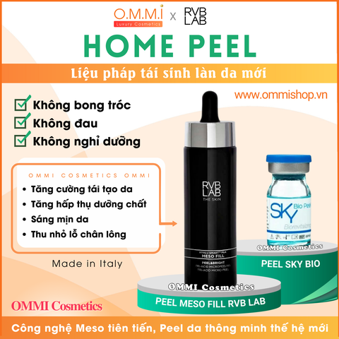 [Combo] HOME PEEL – Peel RVB LAB & Peel SKY (Italy) – Bộ đôi peel da tại nhà, hỗ trợ tái tạo bề mặt, cải thiện lỗ chân lông & nuôi dưỡng làn da sáng mịn
