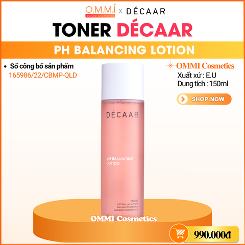 DECAAR - PH BALANCING LOTION (150ml) - Toner cân bằng da, hỗ trợ cấp ẩm và làm dịu