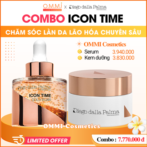 [Combo] Diego Dalla Palma - Bộ dưỡng Vàng vi điểm ICON TIME, hỗ trợ cải thiện các dấu hiệu lão hóa, cho làn da sáng mịn và săn chắc