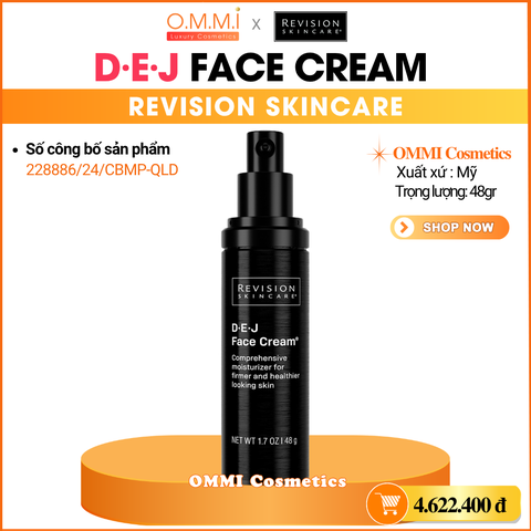 REVISION SKINCARE - D·E·J FACE CREAM - Kem dưỡng hỗ trợ trẻ hóa và phục hồi da, giúp săn chắc da, sáng da, giảm nếp nhăn (48gr)