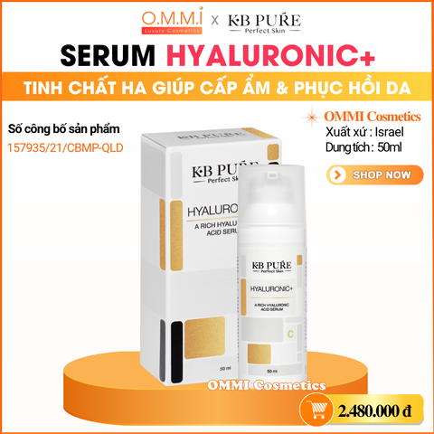 KB PURE - HYALURONIC+ Serum HA cấp ẩm và phục hồi da (50ml)