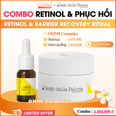 [Combo] Diego Dalla Palma – Retinol & Barrier Recovery Ritual – Combo tái tạo & chăm sóc hàng rào da (Retinol vi nang & Cica-Ceramides Cream)