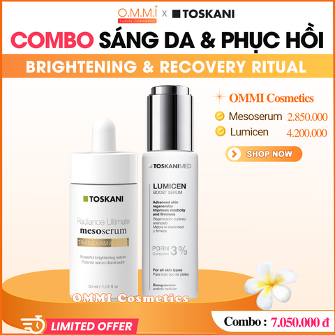 Copy of [Combo] TOSKANI – Brightening & Recovery Ritual - Combo hỗ trợ làm sáng, cải thiện tình trạng nám & phục hồi da (Mesoserum & Lumicen Serum PDRN 3%)
