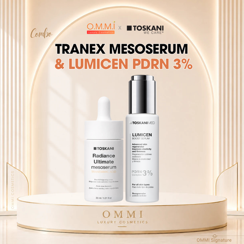 [Combo] TOSKANI – Bộ đôi hỗ trợ làm sáng, cải thiện tình trạng nám & phục hồi da chuyên sâu (Tranex Mesoserum & Lumicen Boost Serum PDRN 3%) | Brightening & Recovery Ritual