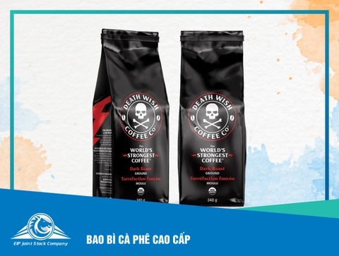 Bao bì đóng gói Cafe cao cấp trắng mờ