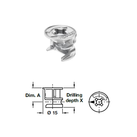 ỐC CAM HAFELE IXCONECT MINIFIX 15