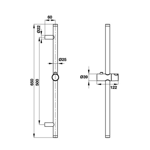 THANH TREO SEN HAFELE 485.60.614