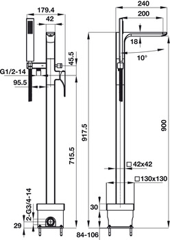VÒI ĐẶT SÀN HAFELE REGAL 495.61.128