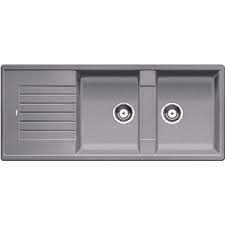 CHẬU ĐÁ BLANCOZIA 8S MÀU XÁM KIM LOẠI