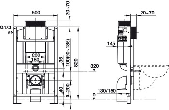 KÉT NƯỚC ÂM HAFELE MECHANICAL 820 588.73.922