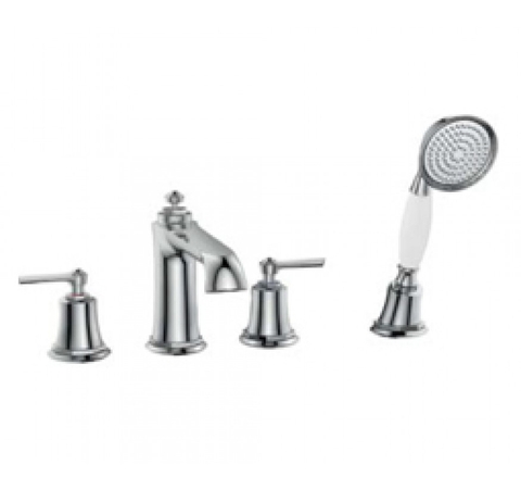 BỘ TRỘN BỒN TẮM 4-LỖ KYOTO MÀU CHROME 589.35.004