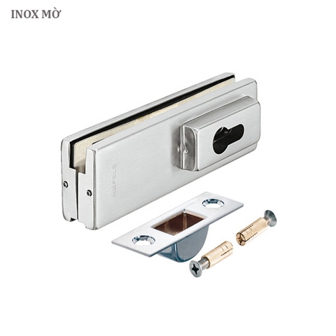 KHÓA KẸP CHÂN KÍNH HAFELE INOX MỜ 981.00.400