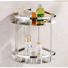 KỆ GÓC 2 TẦNG, PHÒNG TẮM, PHÒNG NGỦ - INOX 304 BÓNG KG01