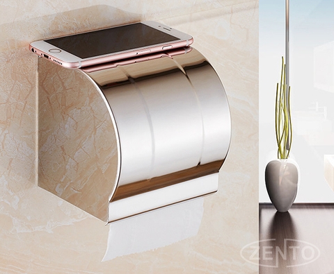 LÔ GIẤY VỆ SINH HỘP KÍN INOX 304 BÓNG - RANOX LG01