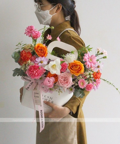 Lẵng hoa Sunset Light