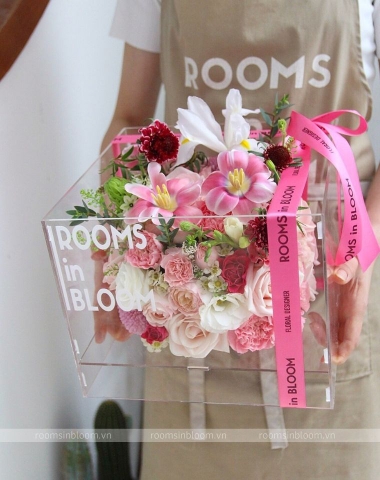 Hộp hoa bánh kem: POLKA DOT