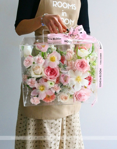 Vali trong suốt: PINK GRACE