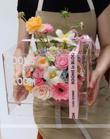 Hộp hoa bánh kem: CANTALOUPE