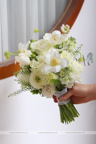 Hoa cưới Posy: Zinnia