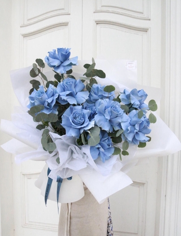 Bó hoa hồng xanh Ecuador big size