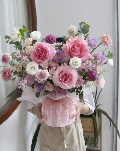 Box hoa tone hồng Juliana