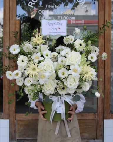 Box hoa tone xanh Iceberg