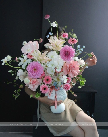 Bình hoa Riley Pink