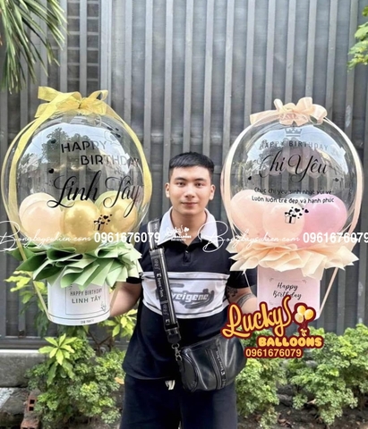 hộp quà bong bóng bay rút tiền