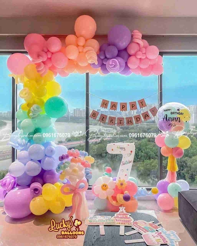Combo Bóng Bay Sinh Nhật Bé Gái Đẹp