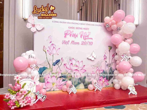 Mẫu backdrop 20/10 đẹp Ngày Phụ nữ Việt Nam