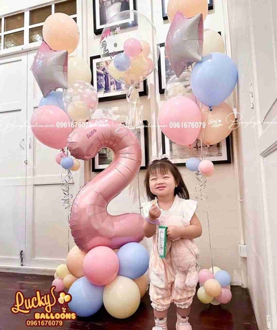 Bóng Bay Sinh Nhật Bé Gái Long Biên