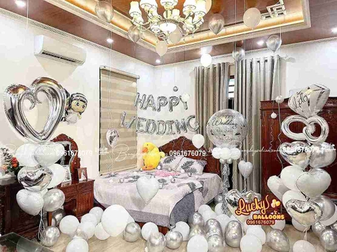 Ý Tưởng Trang Trí Phòng Cưới Bằng Bóng Bay
