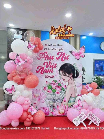 Backdrop 20/10 đẹp cho công ty trường học