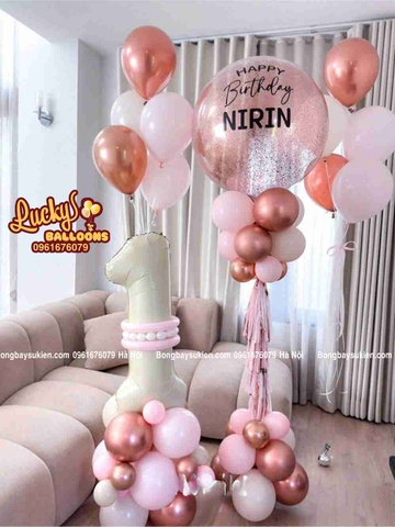 Đặt Set Bóng Bay Sinh Nhật Bé Gái Hà Nội