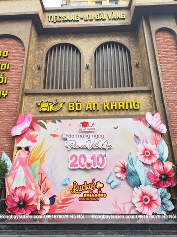 Backdrop 8/3 sang trọng  cho cửa hàng tại Hà Nội