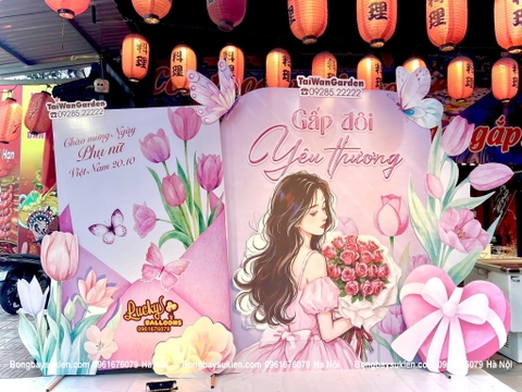 Backdrop bóng bay sang trọng 8/3 tại Hà Nội